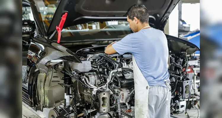 São José dos Pinhais, 21 de março de 2024 - Montadora de automóveis Volkswagen, em São José dos Pinhais, Região Metropolitana de Curitiba (RMC).