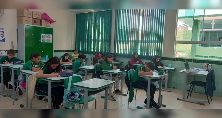 Trabalho, com práticas, também ocorreu em sala de aula.