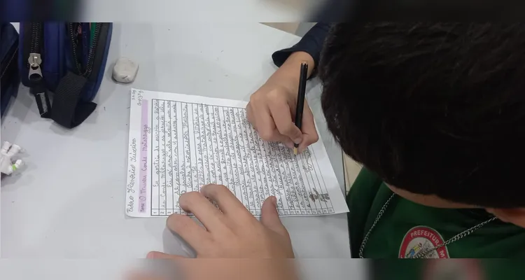 Trabalho, com práticas, também ocorreu em sala de aula.
