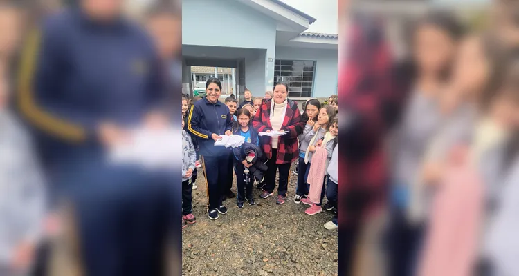 A visita ao Lar Acelino foi o ponto final de um extenso e cuidadoso trabalho dos alunos.