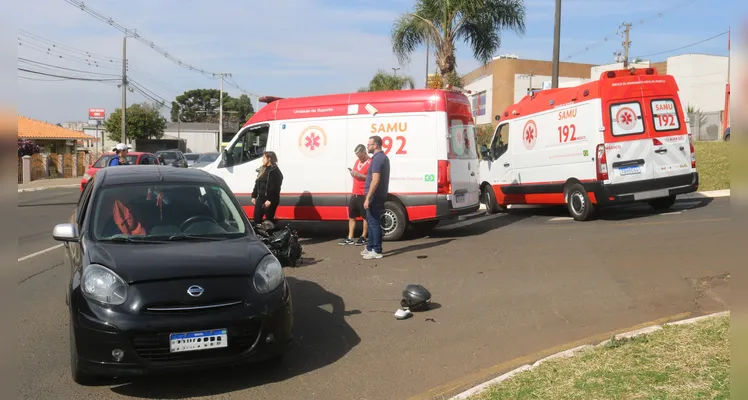 Acidente aconteceu no bairro Uvaranas.
