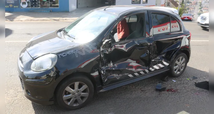Carro envolvido no acidente.