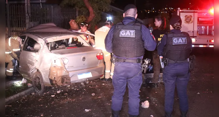 Fotos revelam cenário de destruição após acidente com óbito em Ponta Grossa