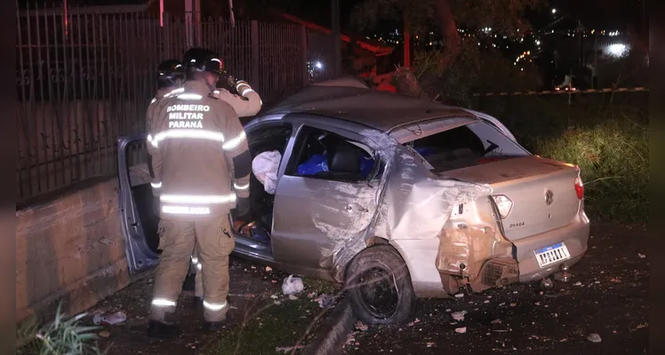 Fotos revelam cenário de destruição após acidente com óbito em Ponta Grossa