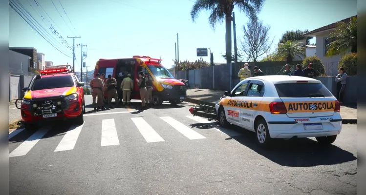 Veja fotos de grave acidente que deixou motociclista de PG com várias fraturas