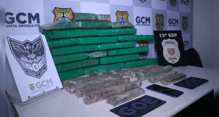 Guarda localiza cerca de 20 kg de maconha embaixo da cama de homem em PG