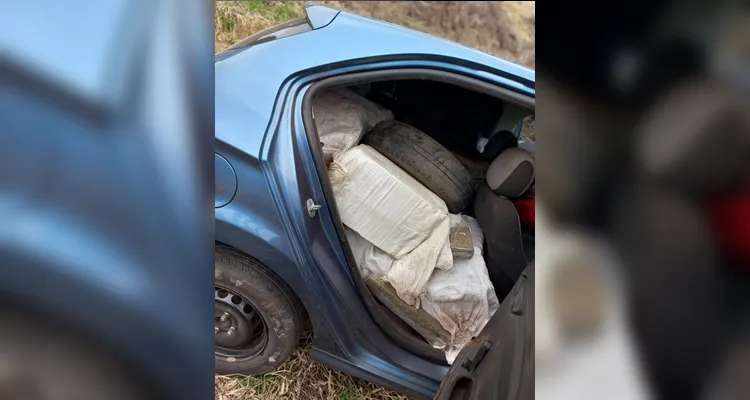 Homem abandona veículo carregado de droga e foge a pé da polícia em PG
