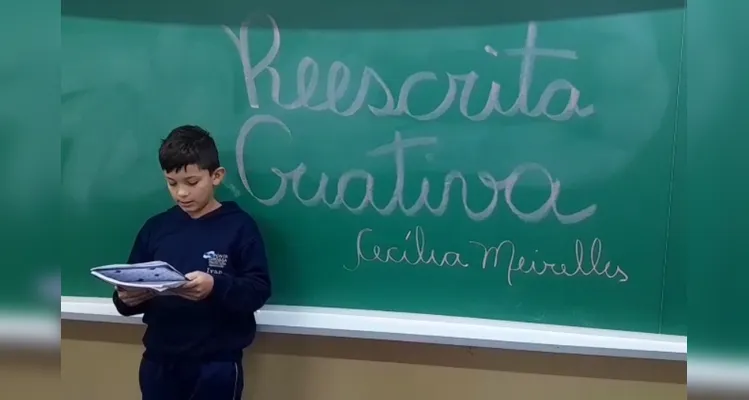 Uma das atividades realizadas pela turma foi a reescrita criativa de uma obra de Cecília Meireles.