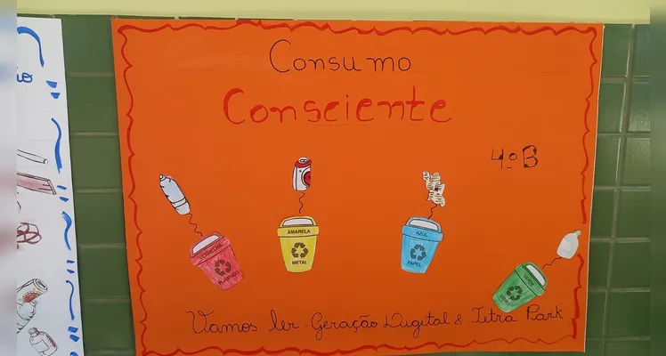 Como principal atividade, a classe desenvolveu brinquedos com materiais recicláveis e realizou uma exposição com o resultado dos trabalhos.
