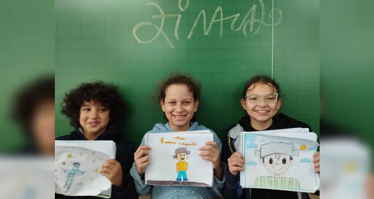 Após se aprofundarem na trajetória do escritor, os alunos realizaram ilustrações e histórias em quadrinho.