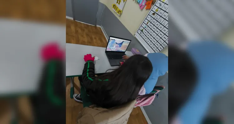 Desenvolvimento do trabalho contou com auxílio da tecnologia e muito engajamento da turma.
