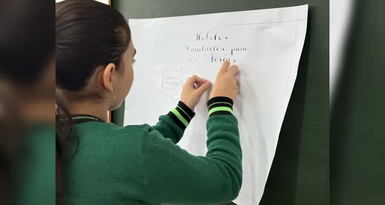Proposta em sala colocou alunos para planejarem quais serão seus 'bons desafios' nas férias.