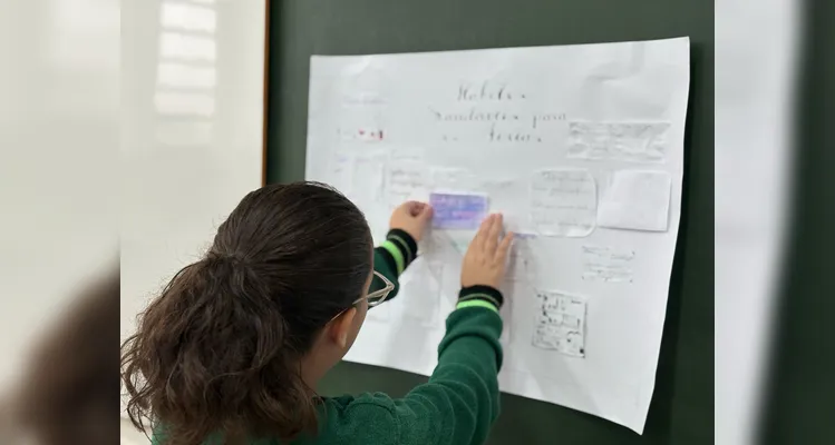 Proposta em sala colocou alunos para planejarem quais serão seus 'bons desafios' nas férias.