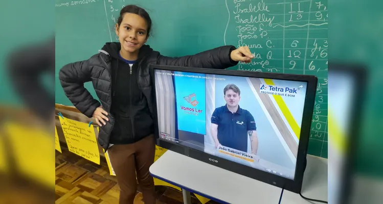 A videoaula do projeto Vamos Ler foi o ponto de partida para os estudos da turma.