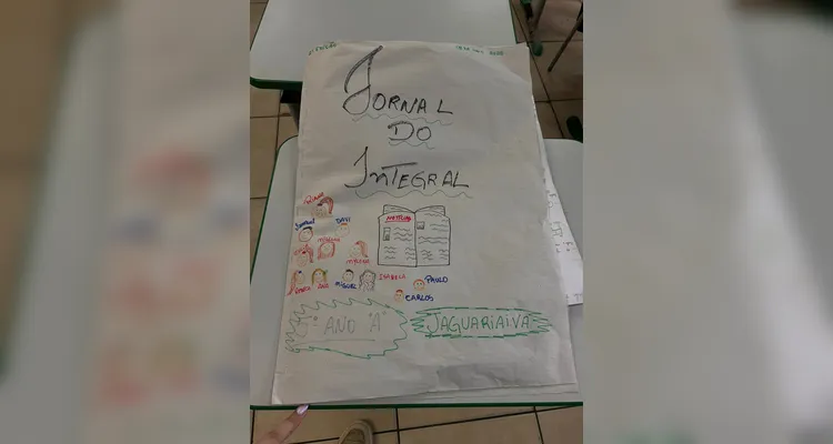 Confira as produções dos alunos em sala de aula.