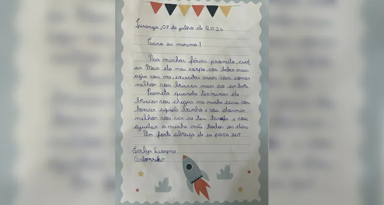 A classe desenvolveu uma série de atividades baseadas na videoaula especial sobre os cuidados com a saúde nas férias.