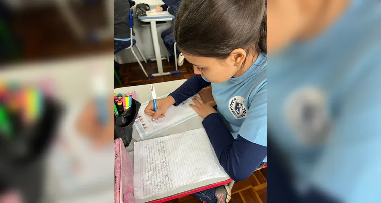 A classe desenvolveu uma série de atividades baseadas na videoaula especial sobre os cuidados com a saúde nas férias.