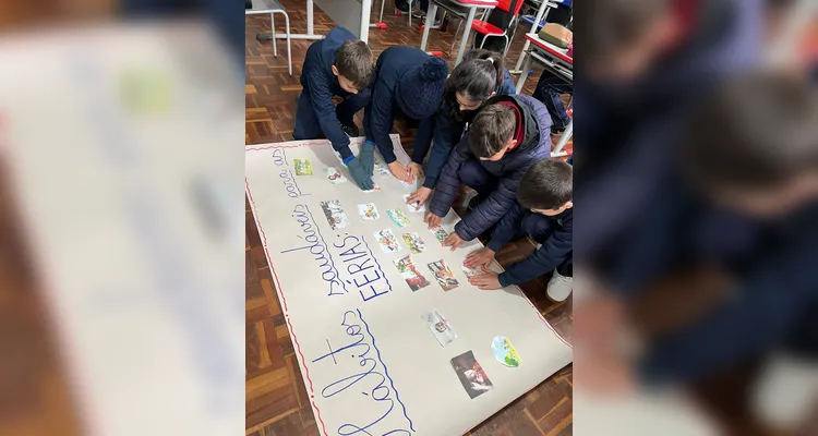 A classe desenvolveu uma série de atividades baseadas na videoaula especial sobre os cuidados com a saúde nas férias.