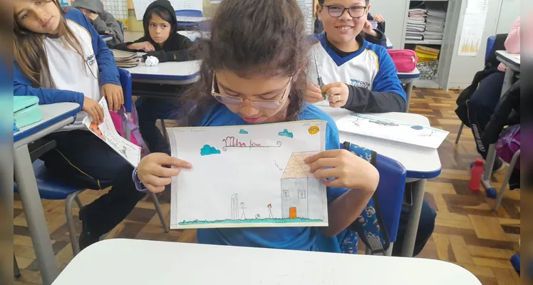 A turma se engajou com as propostas de atividades pedagógicas contidas na aula e realizou importantes reflexões.