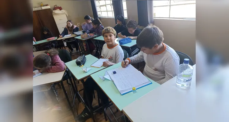 Confira os registros do trabalho em sala de aula.