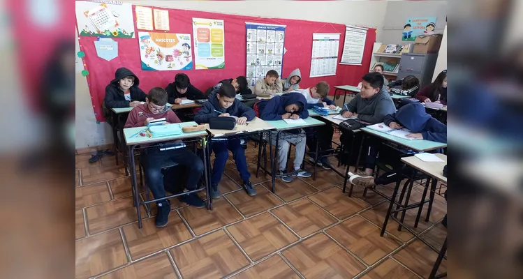 Confira os registros do trabalho em sala de aula.