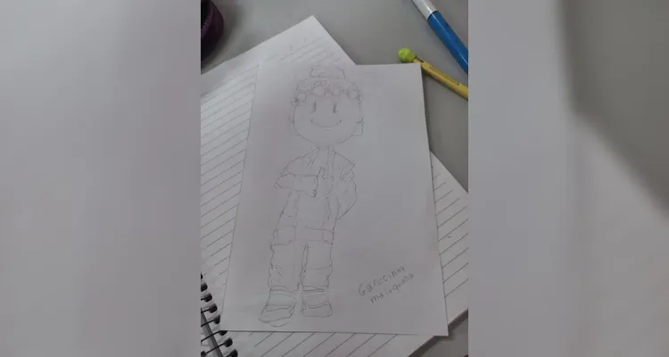 Trabalho artístico movimentou a sala de aula.