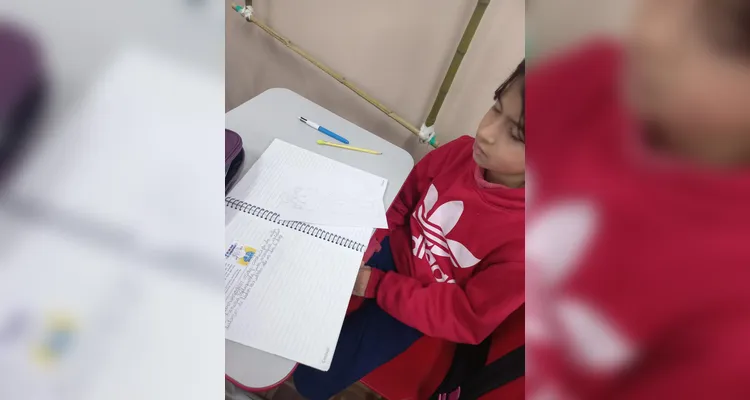 Trabalho artístico movimentou a sala de aula.