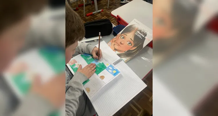 Trabalho artístico movimentou a sala de aula.