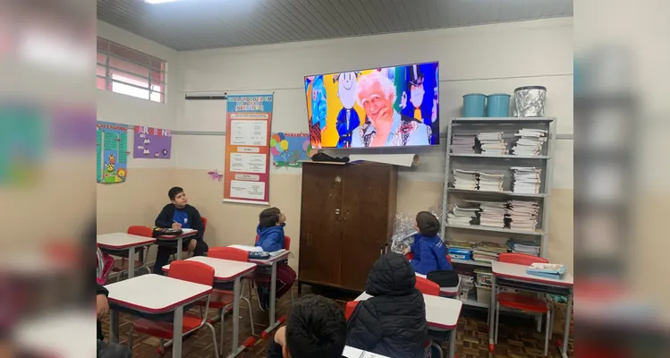 Trabalho artístico movimentou a sala de aula.