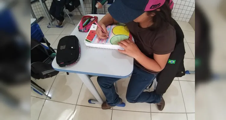 Veja os registros do trabalho artístico em sala de aula.