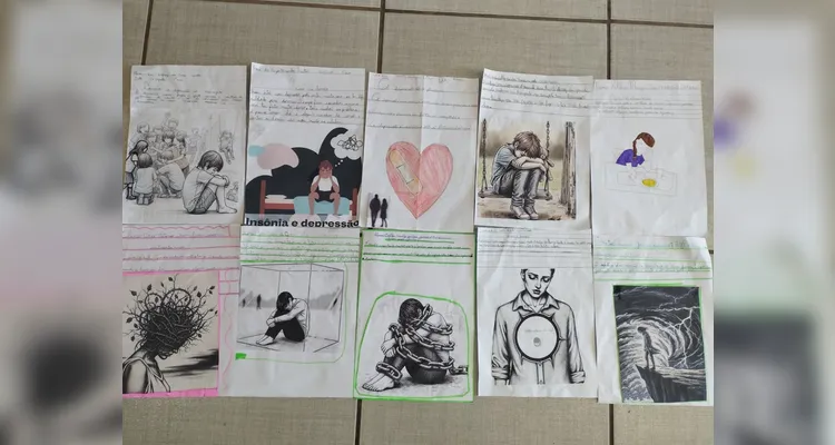Veja os registros do trabalho em sala de aula.