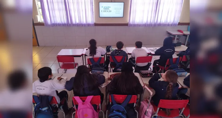Veja os registros do trabalho em sala de aula.