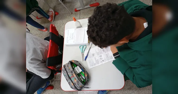 Confira os registros do trabalho em sala de aula.