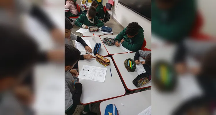 Confira os registros do trabalho em sala de aula.