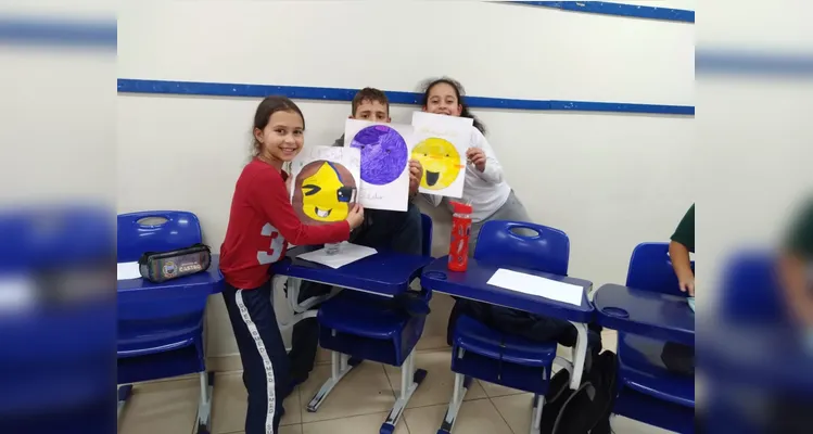 Confira os registros do trabalho em sala de aula.