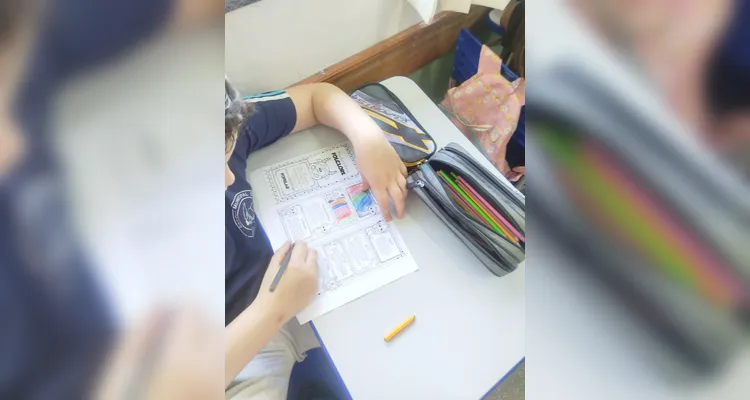Veja alguns momentos do trabalho em sala de aula.