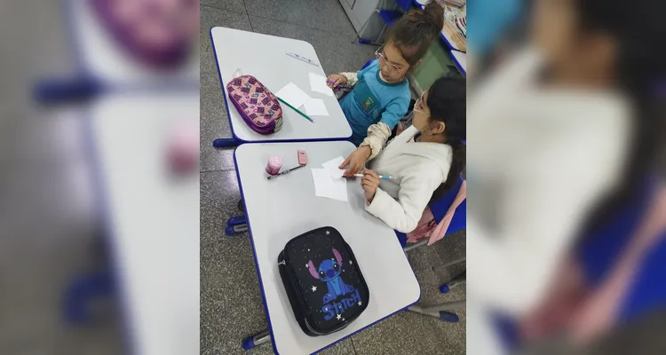 Veja alguns registros do trabalho em sala de aula.