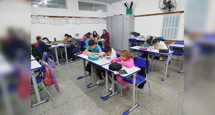 Veja alguns registros do trabalho em sala de aula.