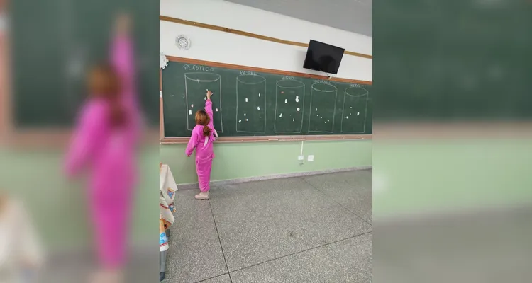 Veja alguns registros do trabalho em sala de aula.