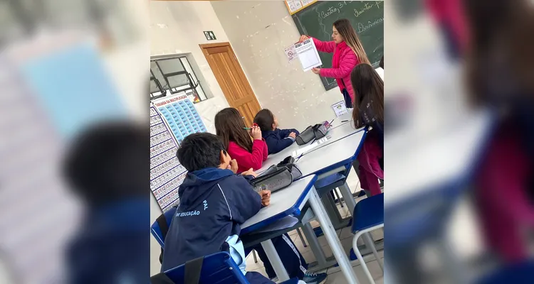 Confira os registros do trabalho em sala de aula.