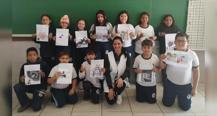 Veja os registros do trabalho em sala de aula.