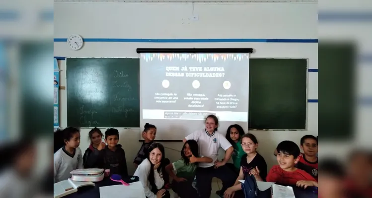 Confira os registros do trabalho em sala de aula.