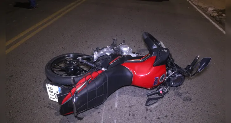 Motocicleta envolvida no acidente.