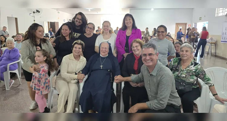 Um dos momentos mais emocionantes do evento foi a homenagem à Irmã Hildegard Rinding, de 82 anos