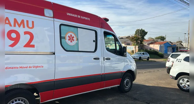 Vítima foi encaminhada para uma casa hospitalar