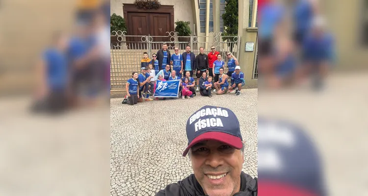 Grupo de atletas completa 202 voltas na Catedral em homenagem a PG