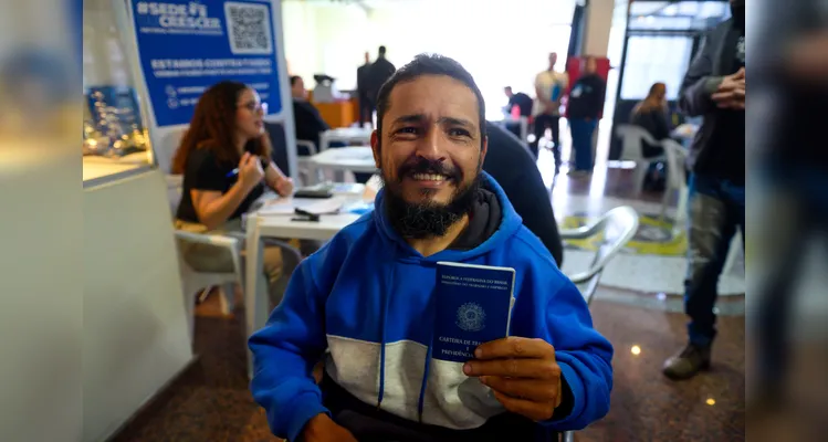 Alexandre Rafael Menezes de Lara, 44 anos, participa do Dia D de empregos para PCD.