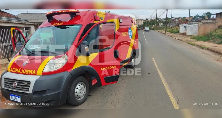 Acidente entre carro e moto deixa adolescente ferido em Telêmaco Borba