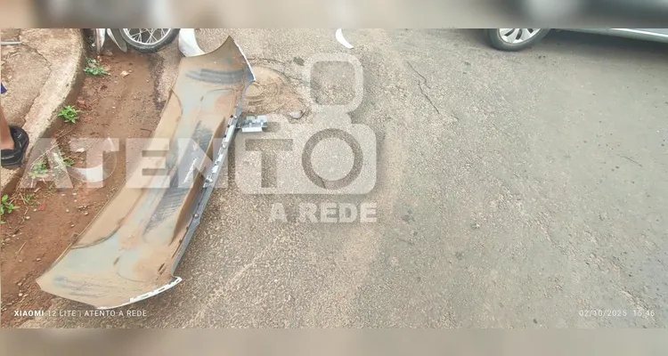 Acidente entre carro e moto deixa adolescente ferido em Telêmaco Borba