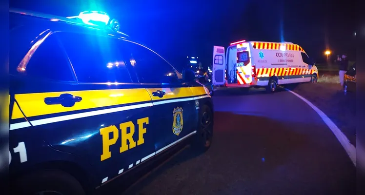 Condutor 'apaga', sai da pista, não resiste e morre na BR-376, em PG